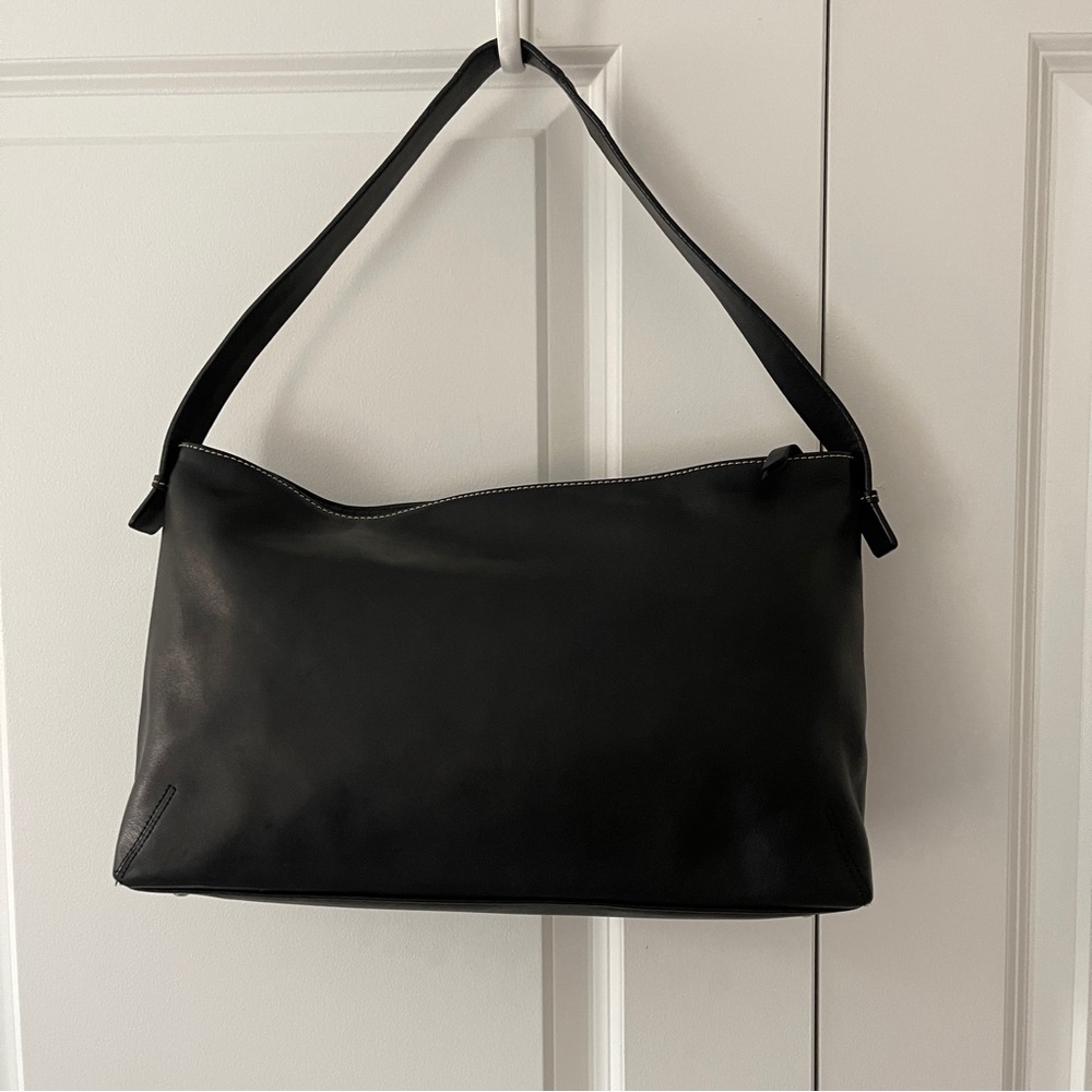 Ann Taylor Black Leather Shoulder Bag